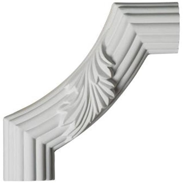 Ekena Millwork PML06X06AC 6 In. W X 6 In. H X 1.12 In. P Architectural Reeded Acanthus Leaf Panel Moulding Corner