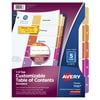Avery Ready Index 5 Tab Dividers, Customizable TOC, 6 Sets (11187)