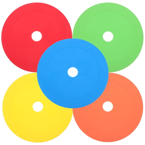 5 Pcs Tpe Football Accesories Soccer Fan Gifts Training Equipment Disc Logo Pad The Sign Child