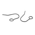 thumbnail image 2 of E934 - 50 pcs 304 Stainless Steel Earring Hooks with Loop Hole - 27mm x 20mm - Large Loop: 6mm - Black, 2 of 2