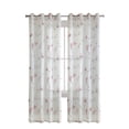 thumbnail image 2 of Synergy Floral Printed Faux Linen Curtain Panel 52" x 84" in Rose, 2 of 6