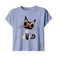 thumbnail image 3 of Knitting Cat T-Shirt Short Sleeve Crochet Sweater T-Shirt For Women Casual Summer Business Casual Women Boho Graphic Tees For Women Cute Graphic Tees For Women Loose Fit Shirt Women, 3 of 3