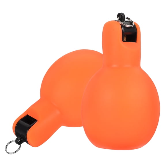 2 Pack Portable Outdoor Safety Whistles, Orange Handheld Multi-Use Small Travel Whistle for Hiking, Camping, Emergency