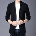 thumbnail image 3 of SWSMCLT Men's Cardigan Sweaters Lightweight Long Sleeve Cardigan Cable Knit Fashion Cozy V Neck Casual Outerwear Black 44, 3 of 4