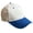 White / Blue, variant on 6 Panel Solid Plain Cotton Adjustable Velcro Unisex Light Weight Baseball trucker Cap Hat One Size Fits Most.