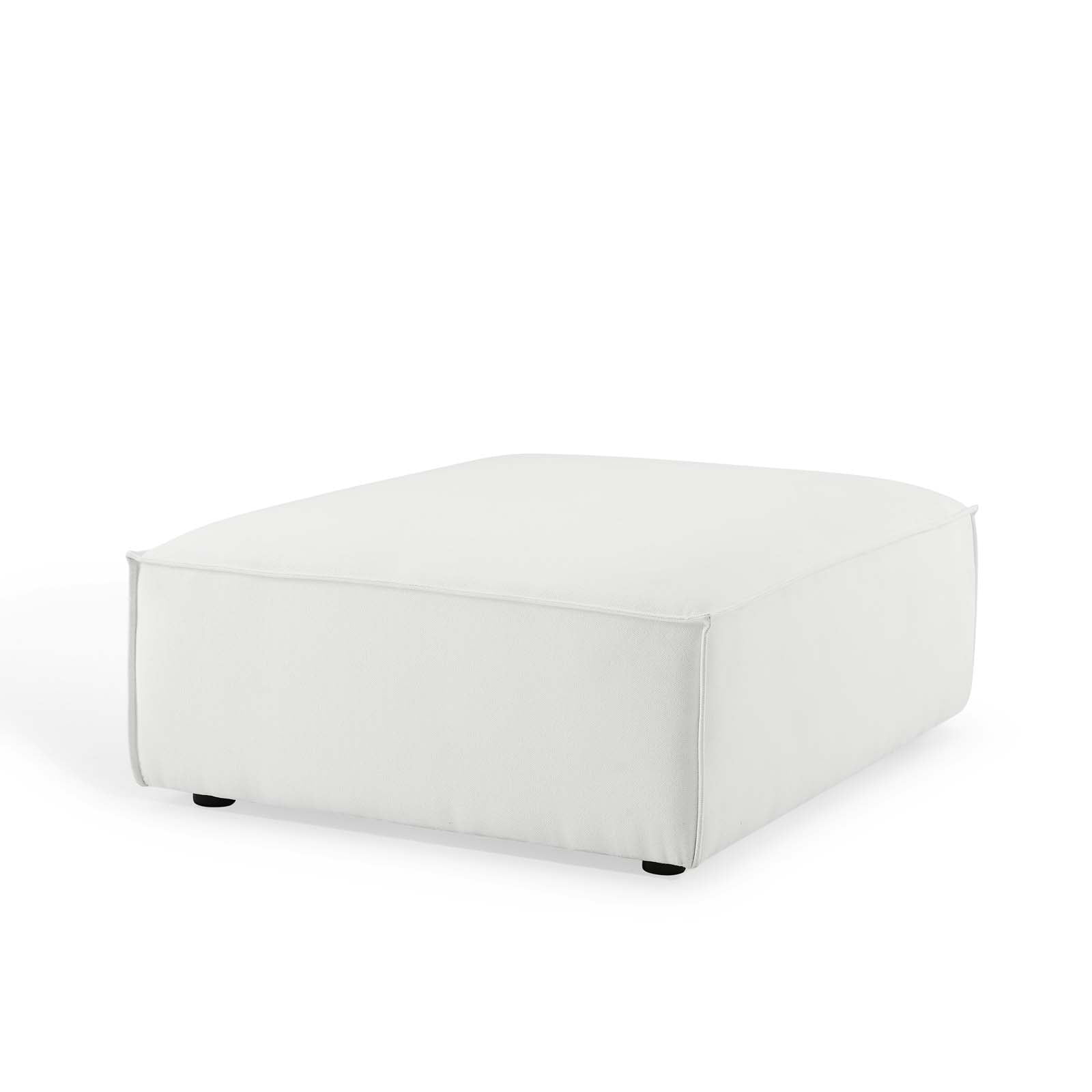 Accent Chair Ottoman, Fabric, White, Modern Contemporary Urban Design
