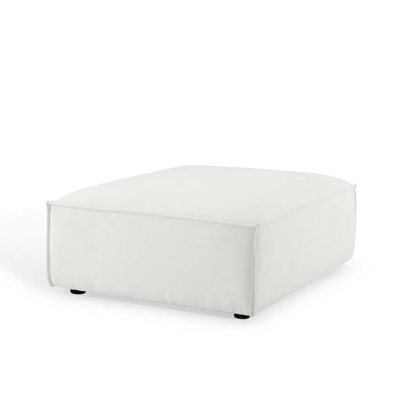 Accent Chair Ottoman, Fabric, White, Modern Contemporary Urban Design, Living Lounge Room Hotel Lobby Hospitality