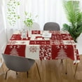 thumbnail image 6 of BZSMCE Square Tablecloth Red Christmas Printing Pattern Tableclothes, 6 of 9