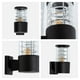 thumbnail image 4 of Aplique de pared exterior, IP44, negro, 10W, E27, 1 luz, 4 of 4