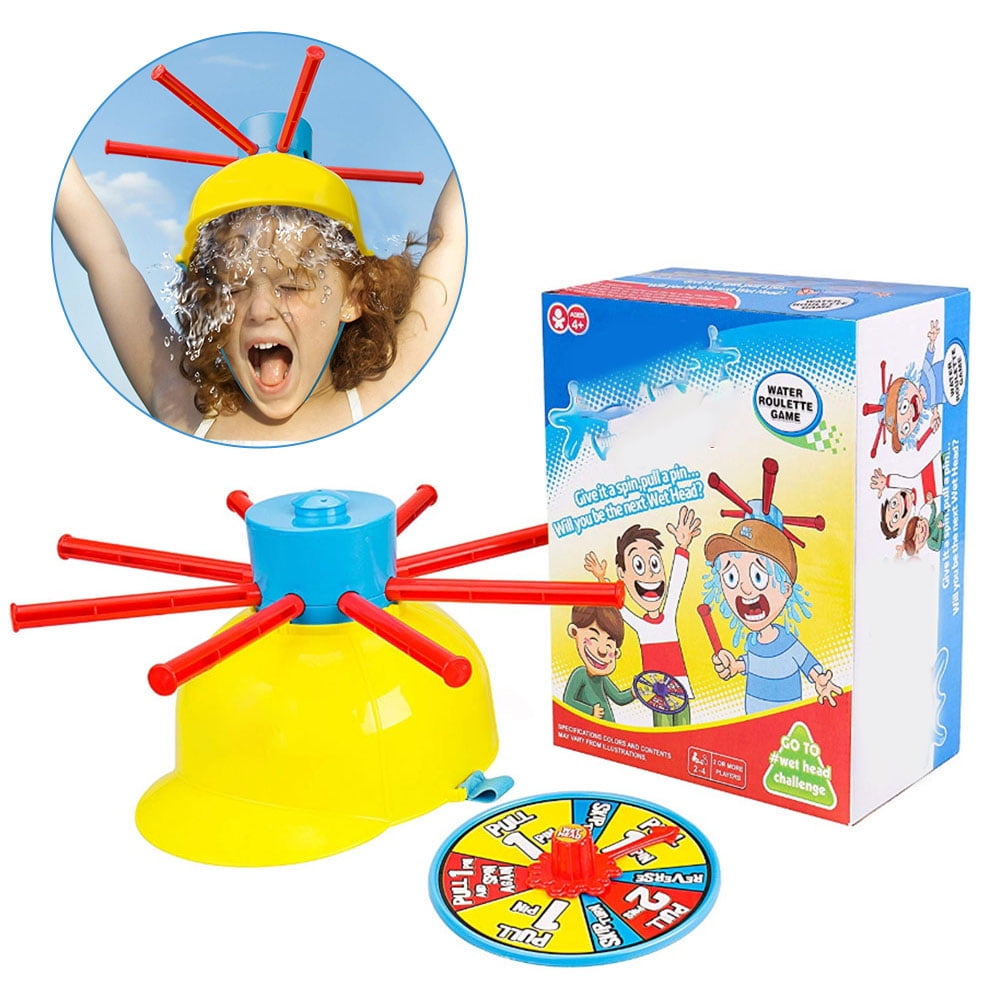 Game Hat for Kids Turntable Water Hats Toy Wet Water Challenge Cap Wet