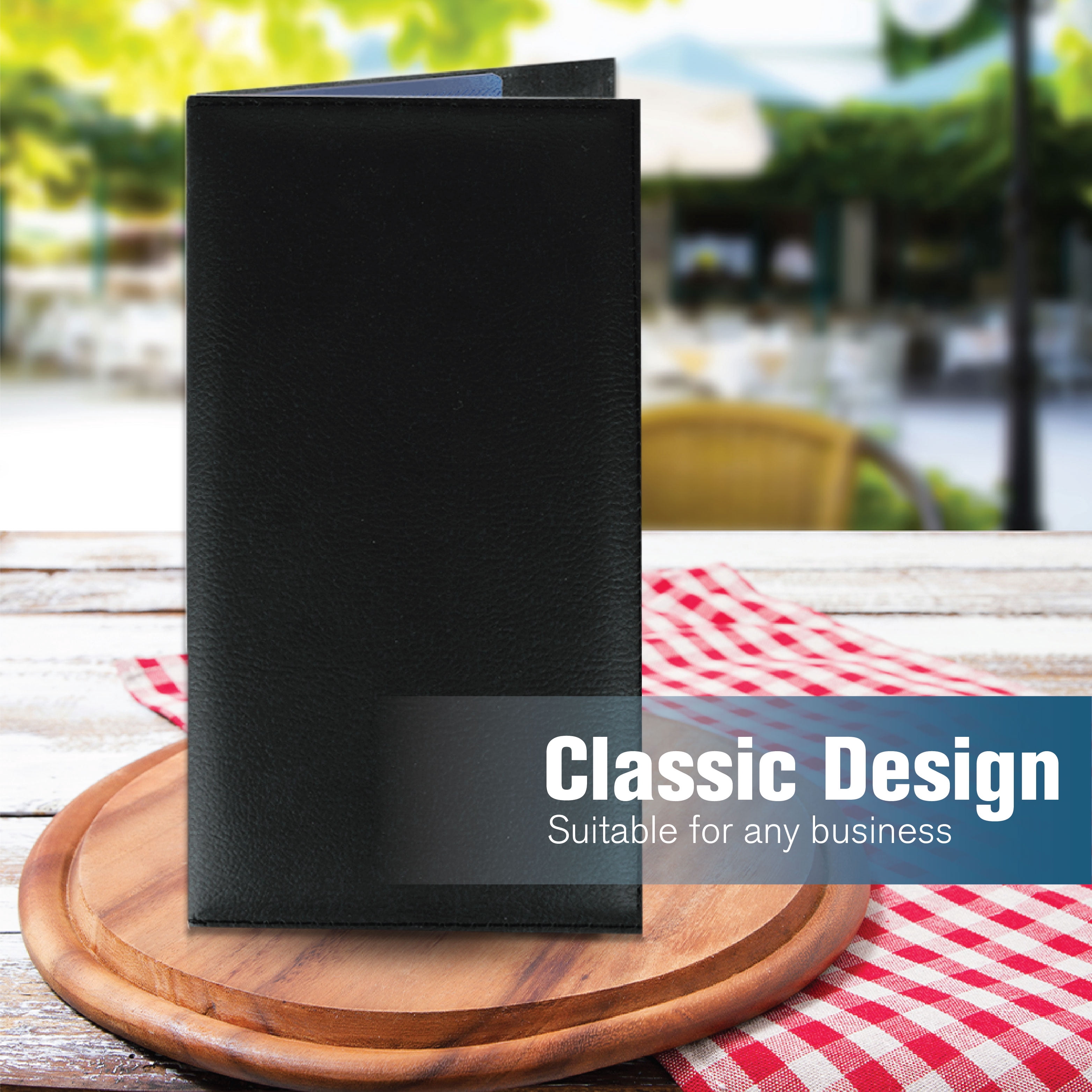 Leatherette Guest Check Presenters for Restaurants | Set of 20 | 5.5W x 10H |