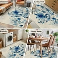 thumbnail image 6 of Blue Ombre Floral Large Area Rugs for Bedroom Living Room, Soft Non Slip Carpet Bedside Rug, Spring Elegant Flowers Beige Rustic Rectangular Floor Cover Kitchen Accent Rug 4'x6' for Office, 6 of 9