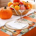 thumbnail image 3 of Pumpkin Leaves Fall Placemats Set of 4, 12x18 Inch Autumn Thanksgiving Farmhouse Rustic Dining Table Mats Seasonal Holiday Outdoor Place Mats for Home Party Dining Decoration (Watercolor Pumpkin), 3 of 6