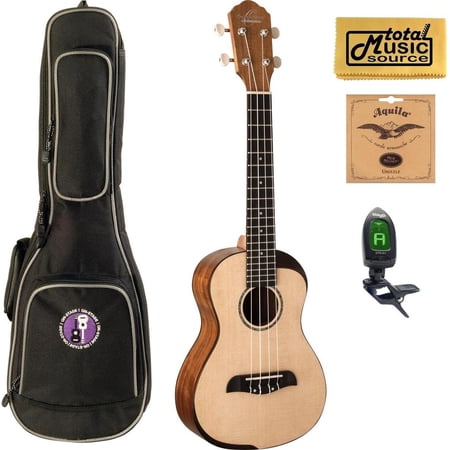 Oscar Schmidt OU500C Comfort Series Concert Ukulele, Spruce Top w/Padded Gigbag,Tuner,Strings & PC, OU500C COMP