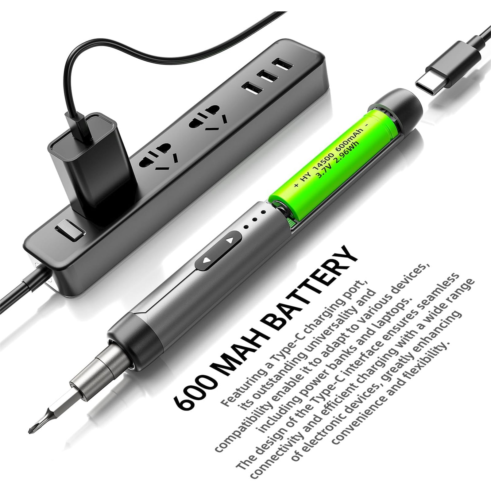 Electric Screwdriver, Precision Screwdriver Set, 88-in-1 Magnetic Bits, Magnetic Storage, 5 Torque Settings, Mini 3.7V Power Screwdriver Repair Tool Kit for PC RC Electronic - GREY