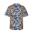 thumbnail image 4 of Xecao Colorful Butterfly1 print Hawaiian shirt - a stylish short-sleeve button-down for men, perfect for casual beach and tropical outings., 4 of 9
