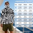 thumbnail image 6 of SEANATIVE Long Sleeve Sun Shirts for Men Fishing Hiking Running Tops Sun Hoodie Lightweight Breathable Outdoor UV Protection Rash Guard, S, Zebra Print Black White, 6 of 7