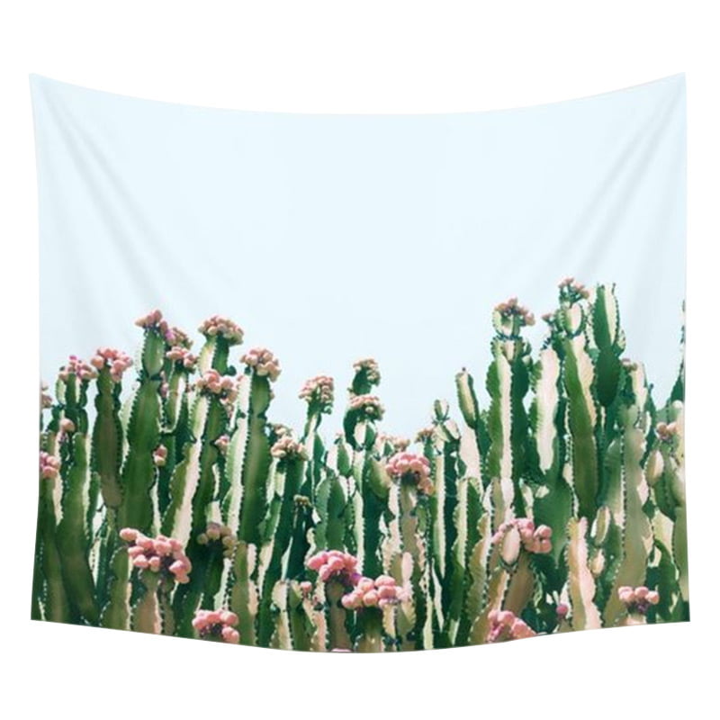 Indian Tapestry Cactus Printed Wall Hanging Mandala Bedspread Throw Beach Towel 