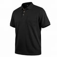 thumbnail image 5 of DPTALR Men's Waffle Knit Shirt with Chest Pocket,Short Sleeve Button Down,Black,Big Men's,Tall Men's XXXL,Young Men's Shirts, 5 of 6