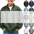thumbnail image 3 of mgoYE Boys Quarter Zip Pullover Long Sleeve Corduroy Shirts Oversized Sweatshirts Kids Preppy Clothes Teens Hoodie(Green,11-12 Years), 3 of 4