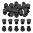 thumbnail image 1 of Tapones de extremo de plástico Uxcell de 1/2"OD, 40Pcs, tapón de agujero redondo, negro, 1 of 6