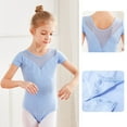 thumbnail image 2 of Emy Dola Short Sleeve Ballet Leotards for Girls Toddler Mesh Leotard with Tutu Skirt Toddler Kids Ballerina Dance Tutu Dress, 2 of 6