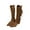 Coffee Fringe Knee High Boots, variant on hopeusnice Women's Suede Fringe Over The Knee Boots Knee High Boots Side Zipper Pointed Toe Fashion Fall Winter Boots Black 39