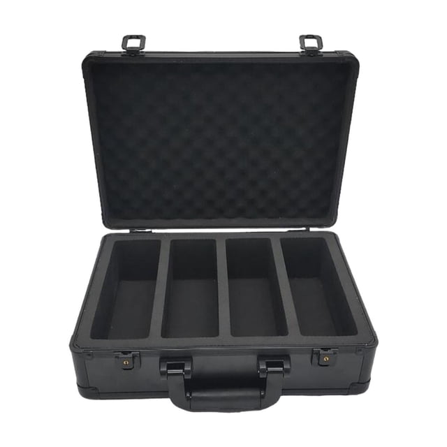 Caja de almacenamiento de tarjetas clasificadas, estuche para tarjetas deportivas, protector con divisores, estuche portátil para tarjetas de juego, 4 ranuras para tarjetas