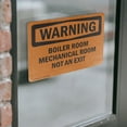 thumbnail image 4 of (2 Pack) Boiler Room Mechanical Room Not An Exit OSHA Warning Sign, 4 of 7