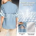 thumbnail image 6 of FEN AI Womens UPF 50+ Long Sleeve Button Down Shirts Quick Dry Fishing Hiking Gardening Shirts Blue, 6 of 8