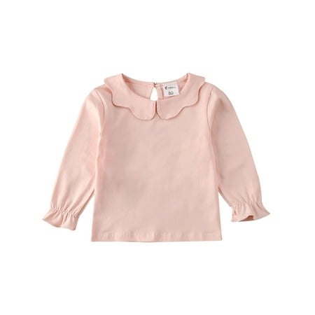 

AMILIEe 1-7Y Kids Baby Girls Casual Lovely T-shirt Tops Cotton Long Sleeve Ruffle Blouse Blouse Pullovers