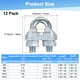 thumbnail image 3 of Uxcell 12-Pack Abrazaderas de Cable, Clip de Cable de Acero al Carbono M3, Sujetador de Silla de Perno en U, 3 of 6