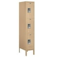 thumbnail image 3 of Salsbury Industries 63158TN-U Standard Metal Locker - Triple Tier - 1 Wide - 5 Feet High - 18 Inches Deep - Tan - Unassembled, 3 of 4