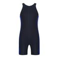 thumbnail image 5 of YEAHDOR Mens One-Piece Swimwear Sleeveless Front Zipper Swimming Jumpsuit Bathing Suit Black&Blue XL, 5 of 7