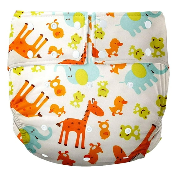 Adult Cloth Diaper Incontinence Washable Elastic for Patients Travel Yellow Animals