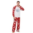 thumbnail image 2 of Mifsaly Matching Family Christmas Pajama Sets Xmas Snowflake Pjs 2 Piece Holiday Pullover Sleepwear Long Sleeve Nightwear Bright and Merry Plaid Pants 2025 Festival Loungewear Funny Gifts, 2 of 7