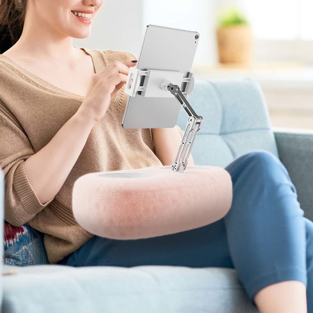 Pillow Stand Holder for Tablet with Two Snacks Bowl Tablet Stand Pillow for Reading in Bed for Tablet Phone Accessories