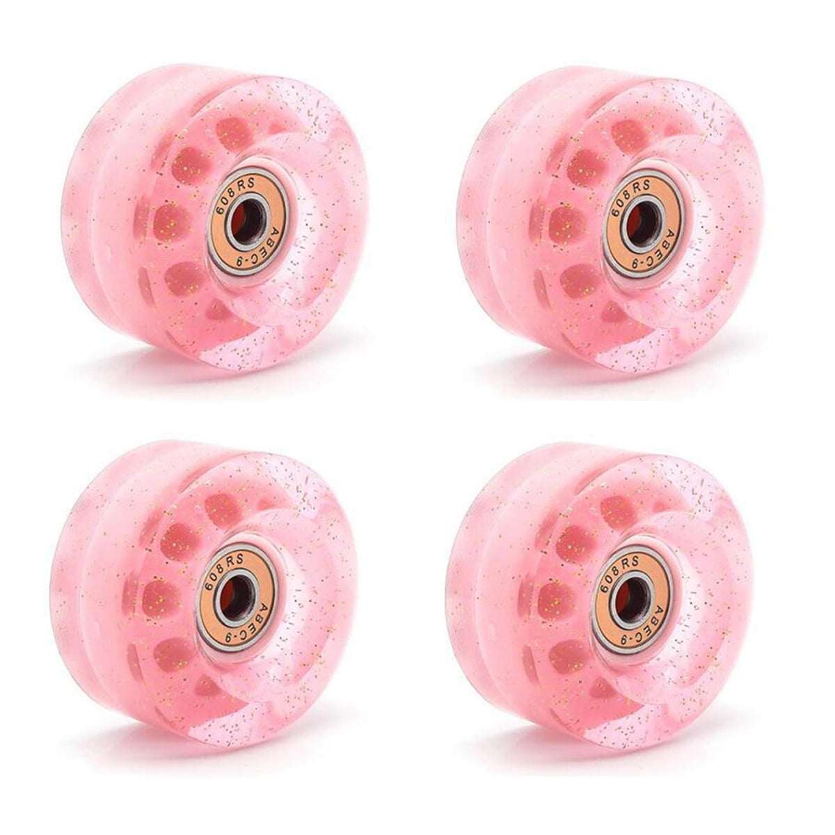 PU NotFlash Roller Skate Wheels for Adult Skates Shoes,Pink
