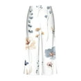 thumbnail image 5 of Usmixi Womens 2 Piece Pajamas Vintage Floral Print Sleepwear Outfits Set Short Sleeve Top Capris Pants Homewear Lounge Sets Clearance under $5, 5 of 7