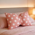 thumbnail image 4 of Velvet Bow Lumbar Throw Pillow 20x13, Polka Dot Decorative Cushion for Couch Bed Sofa, Soft Rectangle Pillow for Bedroom Living Room Room Decor, 4 of 4