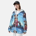 thumbnail image 3 of Kdxio Elephant Sits On A Stack Print Women Men Sun Protection UPF 50+ Jackets Zip Up Long Sleeve Hoodie Hiking Lightweight with Pockets, 3 of 7