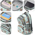 thumbnail image 4 of Highland Cow and Flower Print Backpack for School, Cute School Bag with Adjustable Shoulder Straps and Padded Back, 16.9"x12.6"x5.9", 4 of 5