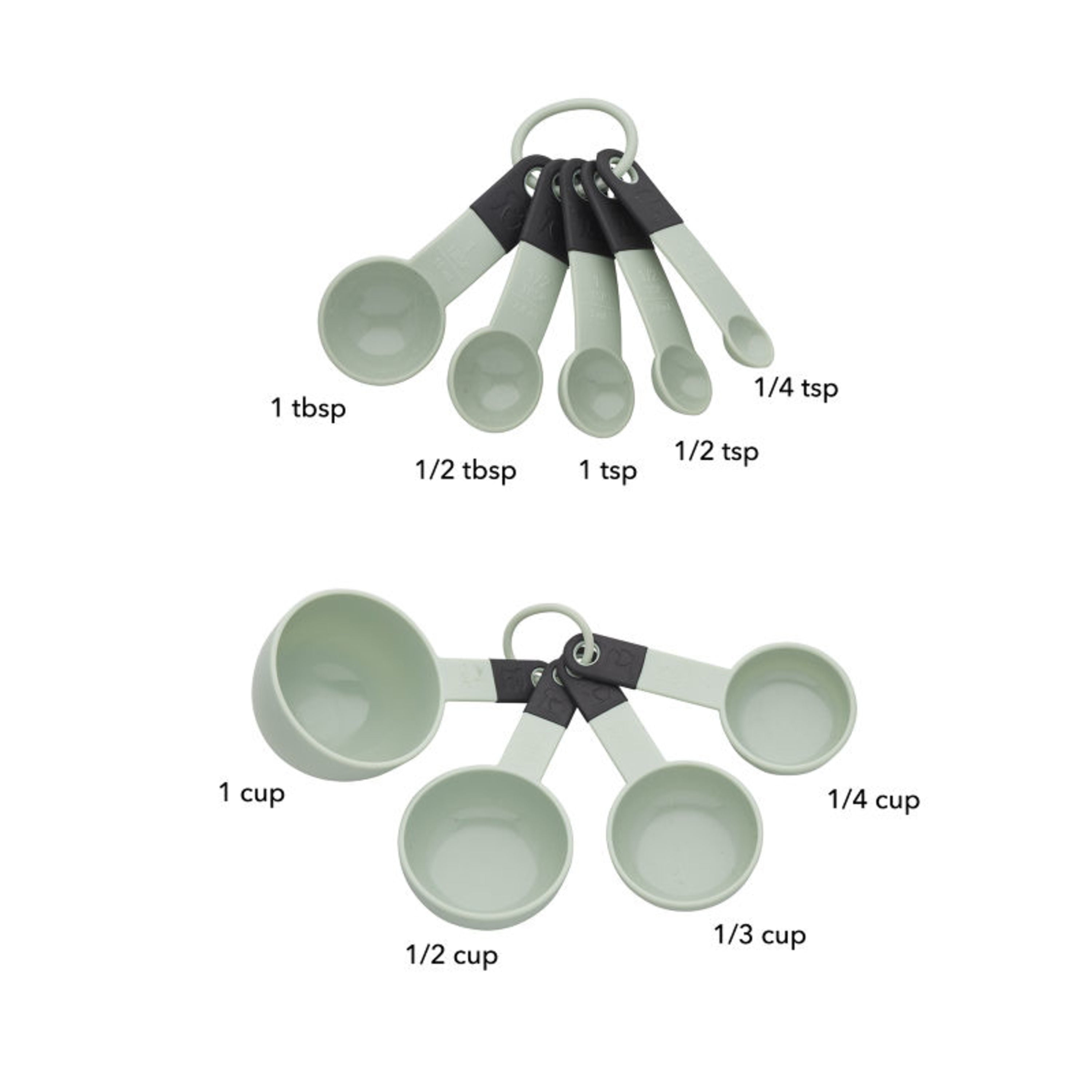 Kitchenaid 9-piece BPA-Free Plastic Measuring Cups and Spoons Set in  Pistachio 