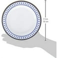 thumbnail image 7 of DISPOSABLE DESSERT PLATES | 20 pc | Heavy Duty Plastic Dishes | Elegant Fine China Look | Renaissance  Royal Blue (7.5), 7 of 7
