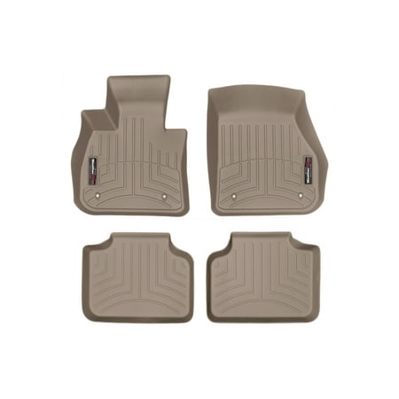 WeatherTech Custom Fit FloorLiners compatible with BMW X2 28i, X2 M35i, X1 28i - 1st & 2nd Row (2-pc. Rear Liner), Tan
