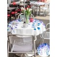 thumbnail image 5 of Outdoor Tablecloth with Umbrella Hole for Patio/Picnic/Party/Camping, Spring Blue Wisteria Flowers Waterproof Table Cloth Round Cover Washable, Rustic Floral Branches (Dia 60"), 5 of 8