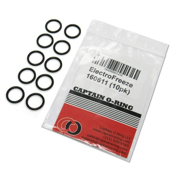 Captain O-Ring - Replacement Electro Freeze 160611 O-Rings 10 Pack