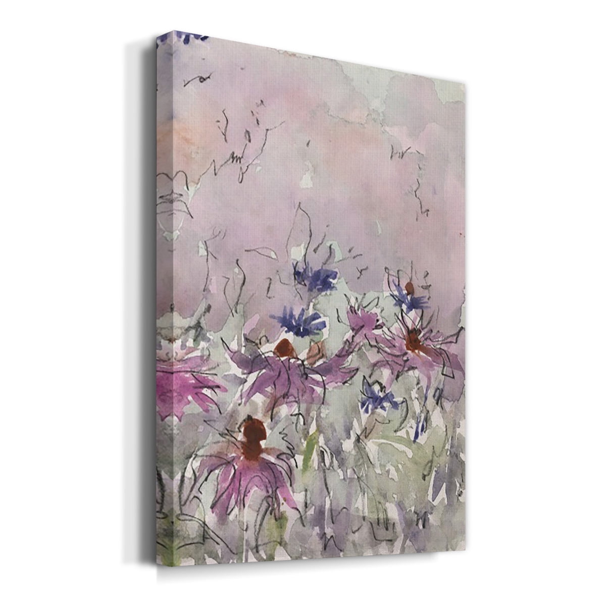 Floral Entertainment I Premium Gallery Wrapped Canvas - Ready to Hang
