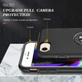 thumbnail image 4 of Shockproof Case for iPhone SE 3/SE 2020/7/8, [Embedded Finger Ring] Military Grade Phone Case Cover with Reinforced Metal Stand Kickstand [Support Magnetic Car Holder] for iPhone SE 3, Black, 4 of 14