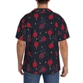 thumbnail image 3 of Fotbe Ping Pong Camisa Estampada de Manga Corta para Hombre, Casual de Verano, Estilo Playero, Sin Arrugas-Small, 3 of 5